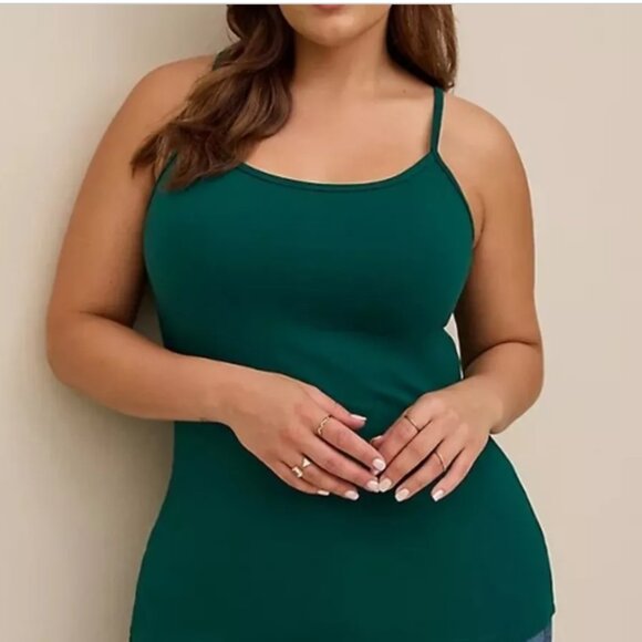 Torrid  Green Foxy Cami Spaghetti Strap tank top NWT 3x 22 24 - Picture 3 of 5
